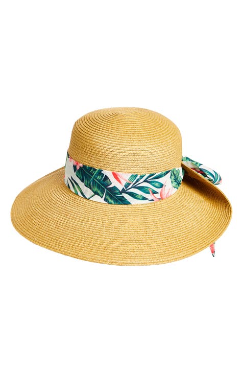 Printed Scarf Flip Up Flop Hat