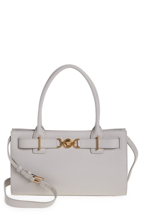 Shop Versace Medusa 95 Tote In Pearl Grey-gold