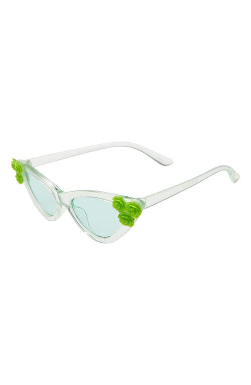 Rad + Refined Rad + Refned Flower Cat Eye Sunglasses in Green