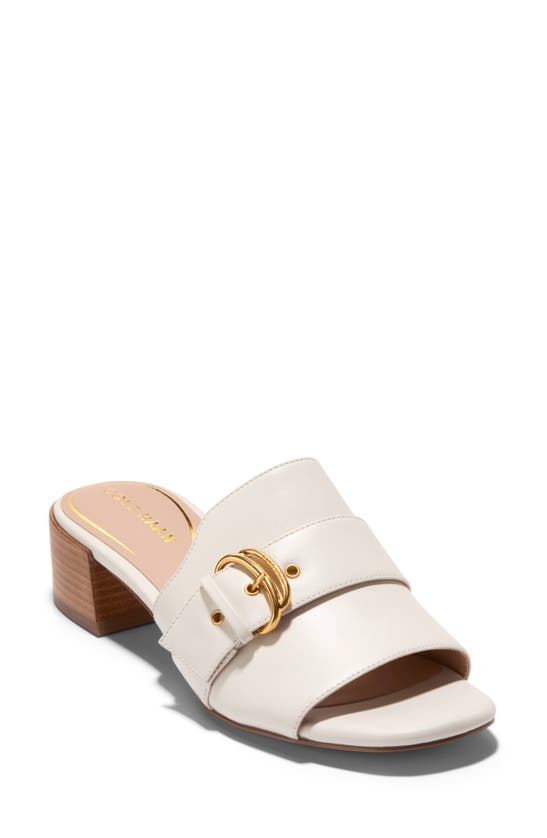 Cole Haan Crosby Slide Sandal In Ivory Leather Natural