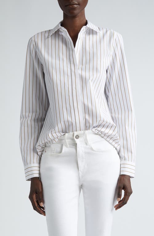 Lafayette 148 Hayward Shirt In Green Yucca Multi