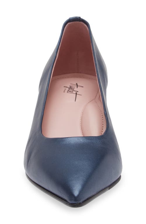 Naot Romy Pointed Toe Pump In Navy Nappa Leather
