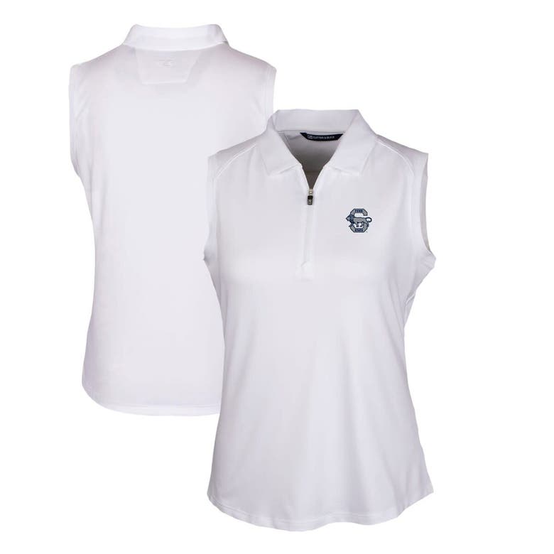 Shop Cutter & Buck White Penn State Nittany Lions Forge Stretch Sleeveless Polo