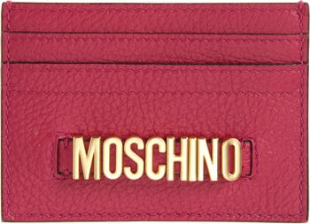 Moschino Black Monogram Canvas and Leather French Flap Wallet Moschino