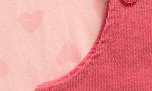 Tucker + Tate T-shirt & Corduroy Dress Set In Pink Aurora Hearts- Pink