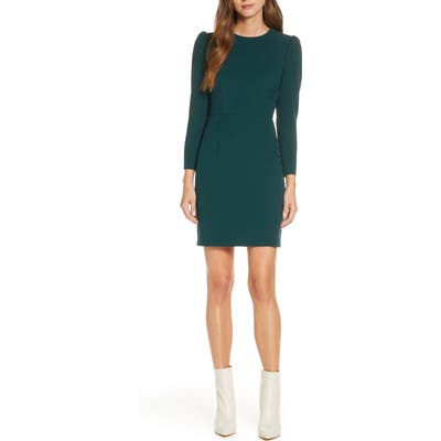 Eliza J Long Sleeeve Bow Back Party Dress, Green