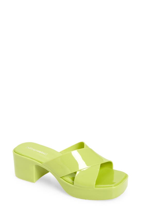 Shop Jeffrey Campbell Bubblegum Platform Sandal In Lime Green Shiny