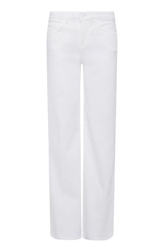 Shop L Agence Alicent Wide Leg Jeans In Blanc