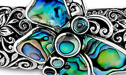 Samuel B. Abalone Butterfly Cuff Bracelet In Blue/green