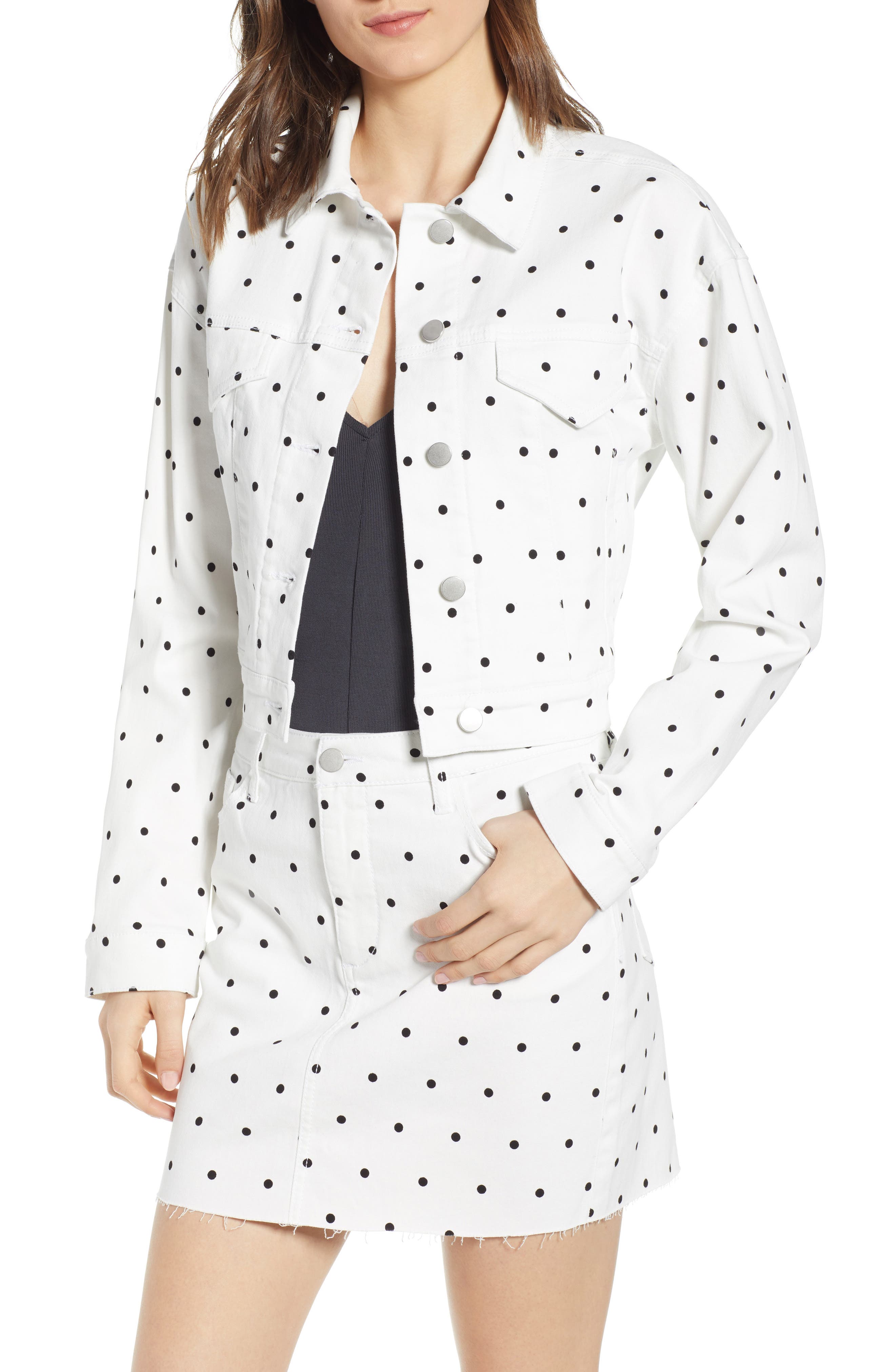 Tinsel Polka Dot Jean Jacket Nordstrom