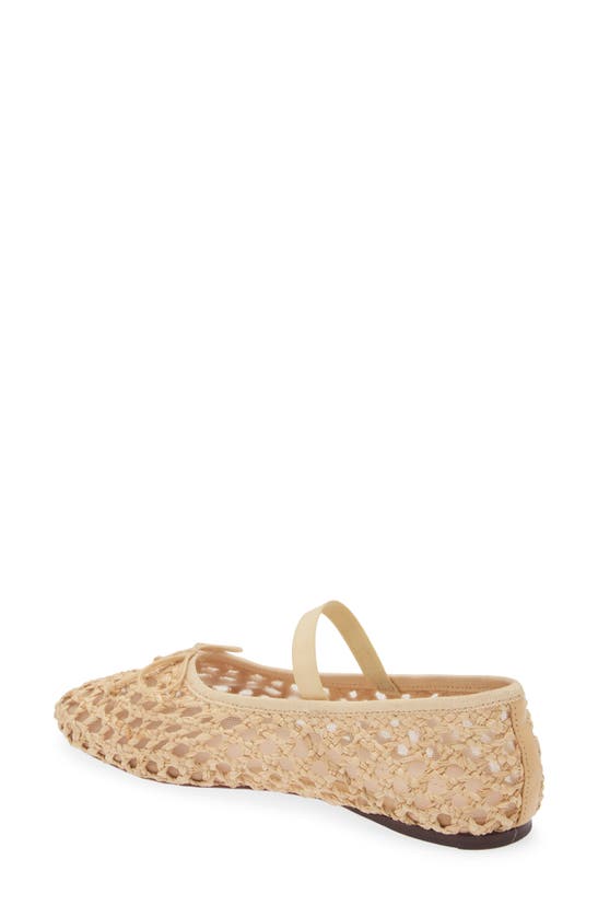 Loeffler Randall Solid Woven Raffia Ballet Flats In Natural