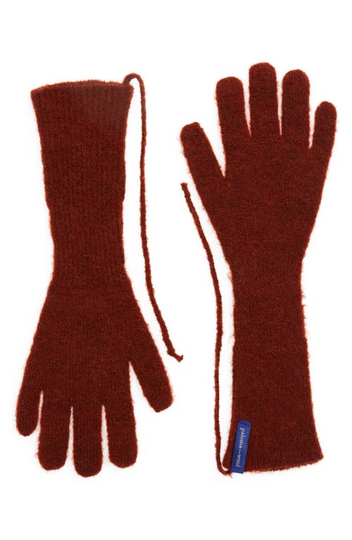 Peter Wool & Alpaca Blend Gloves in Intense Wine