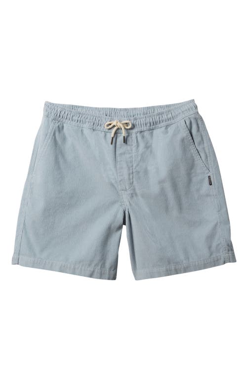 Quiksilver Taxer Corduroy Drawstring Shorts In Blue Fog