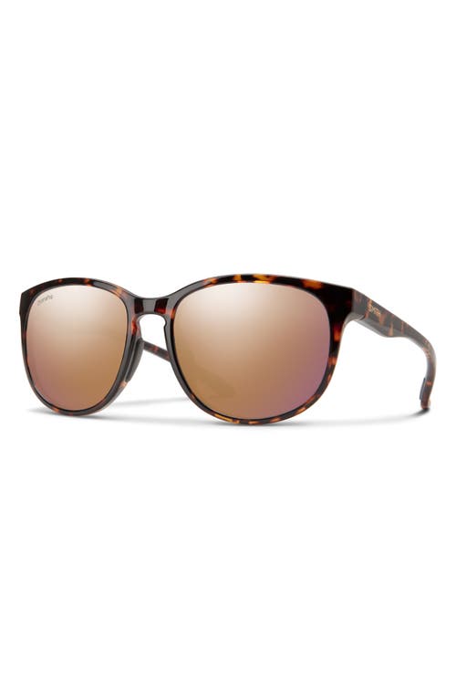 Shop Smith Lake Shasta 56mm Chromapop™ Polarized Sunglasses In Tortoise/rose Gold Mirror