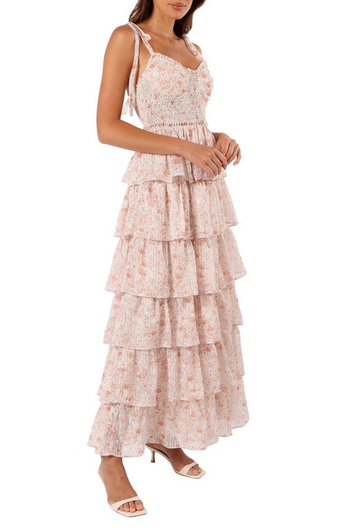Petal And Pup Petal & Pup Kristah Floral Tiered Maxi Dress In Pink