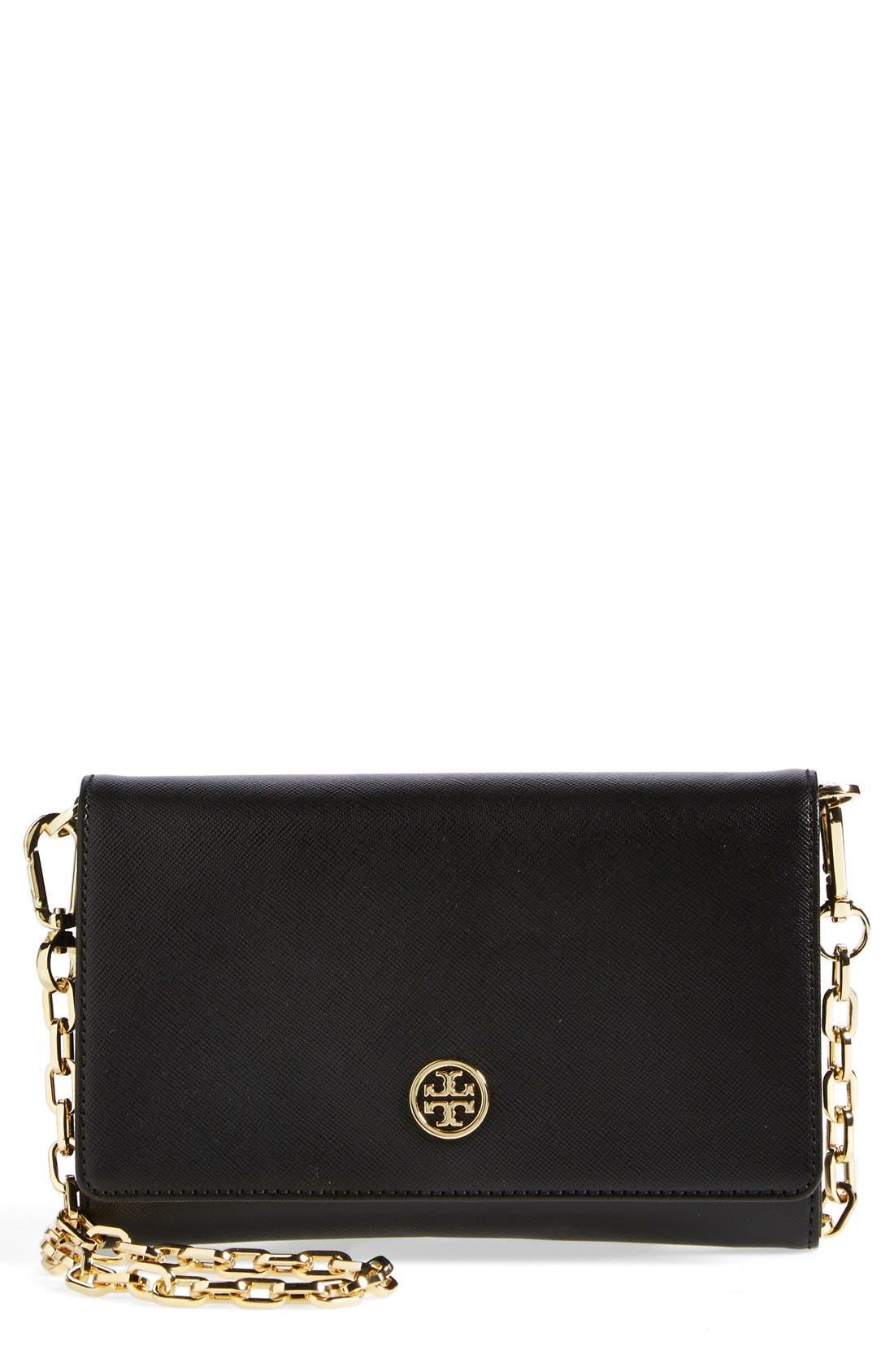 Tory Burch 'Robinson' Leather Wallet on a Chain Nordstrom