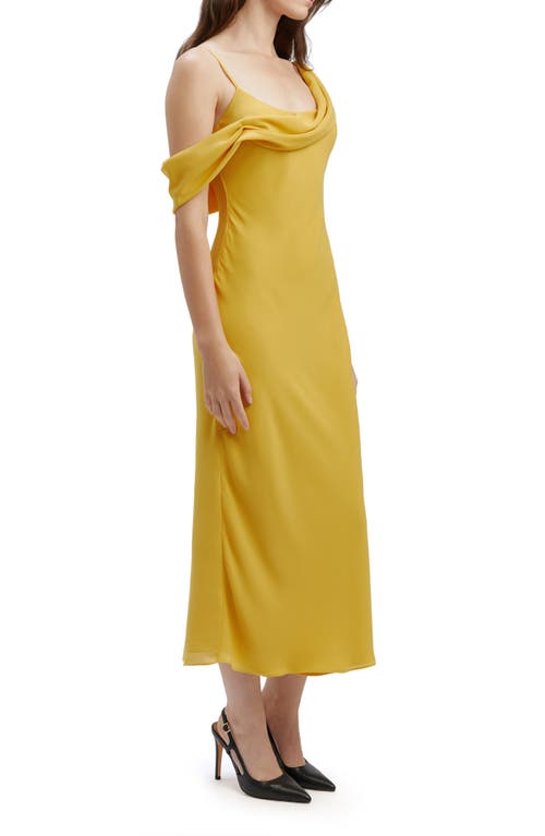 Shop Bardot Mayari Asymmetric Dress In Marigold