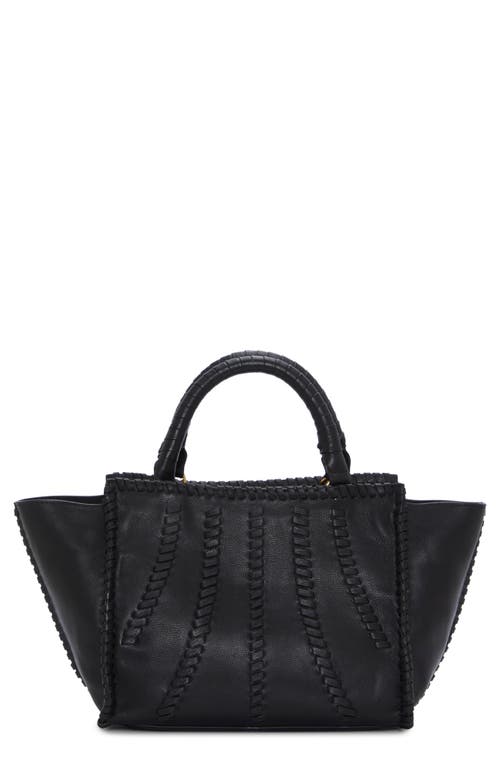 Nakia Leather Satchel in Black Cow Taylor Nappa