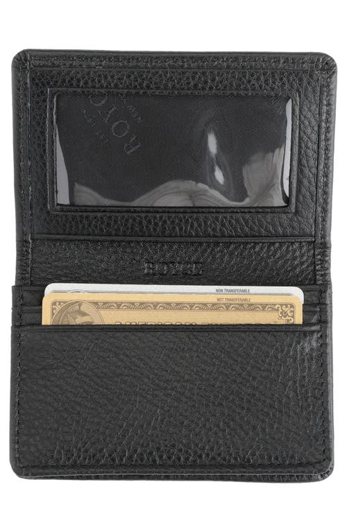 Shop Royce New York Personalized Leather Card Case In Black- Gold Foil