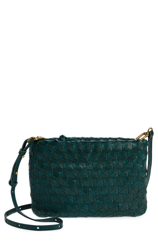 Shop Madewell The Puff Woven Crossbody Bag In Ancient Forest