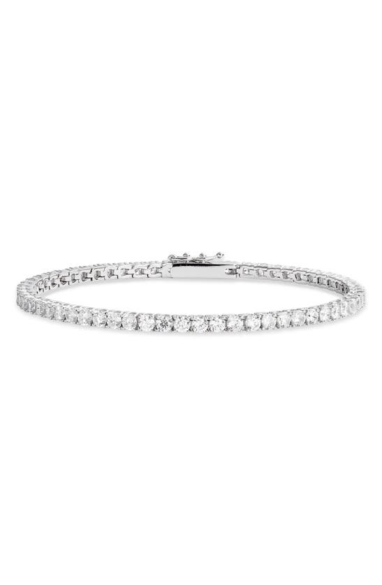 Shop Nordstrom Cubic Zirconia Tennis Bracelet In Clear- Silver