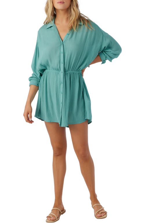 Cami Long Sleeve Cover-Up Shirtdress in Canton