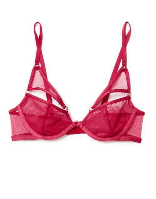 Shop Adore Me Rayna Unlined Plunge Bra In Dark Pink