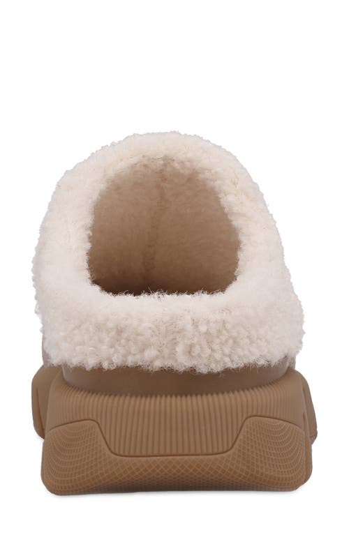 Shop Mia Limited Edition Aric Genuine Shearling Slipper In Tan/off White