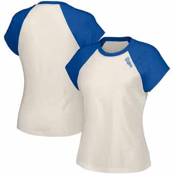 Fanatics Branded Light Blue St. Louis Cardinals Sport Resort Script Washed Tie Front V-Neck T-Shirt