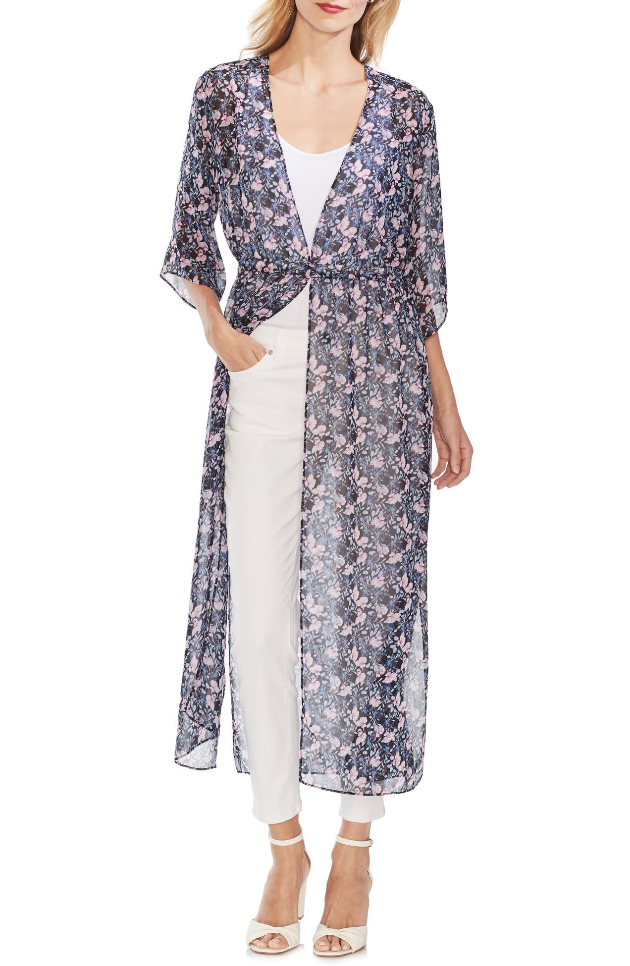 Vince Camuto | Charming Floral Chiffon Duster | Nordstrom Rack