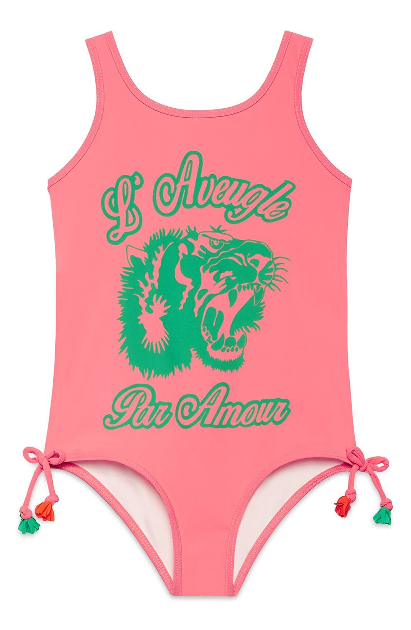 Gucci Graphic OnePiece Swimsuit (Little Girls & Big Girls) Nordstrom