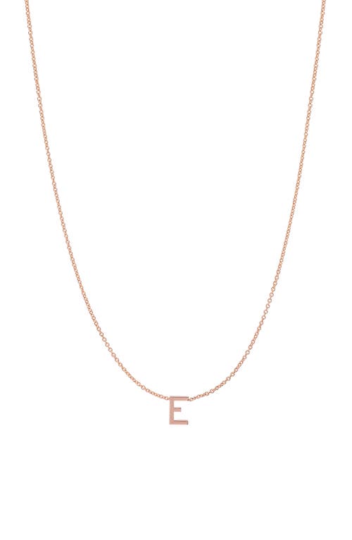 BYCHARI Initial Pendant Necklace in 14K Rose Gold-E at Nordstrom