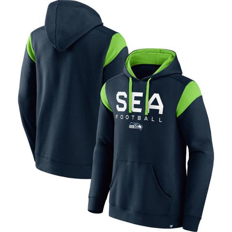 Girls Toddler College Navy Seattle Seahawks Football Pullover Hoodie