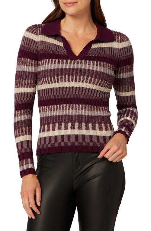 Shop Alp N Rock Luisa Ii Rib Polo Sweater In Purple