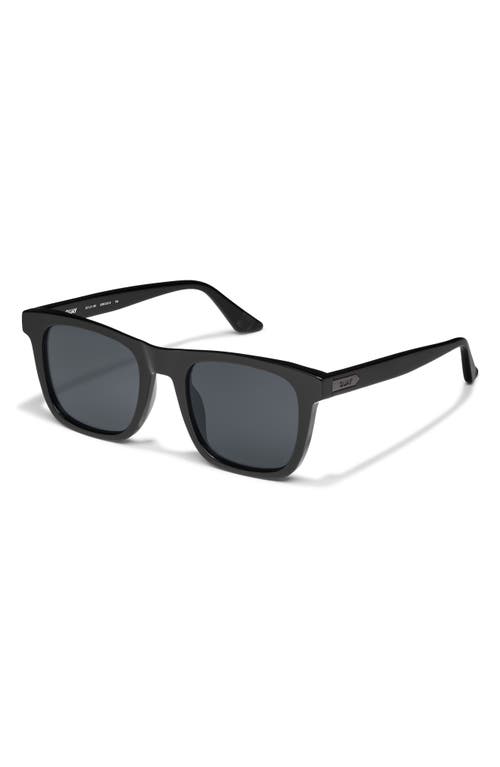 Shop Quay Flip Side 45mm Polarized Square Sunglasses In Black/smoke Polarized