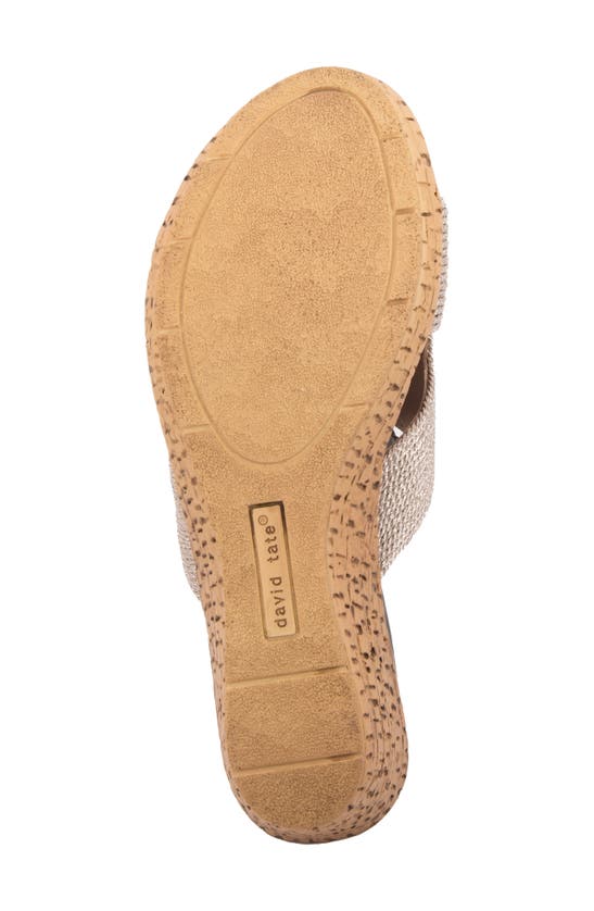 Shop David Tate Vibe Wedge Slide Sandal In Wheat