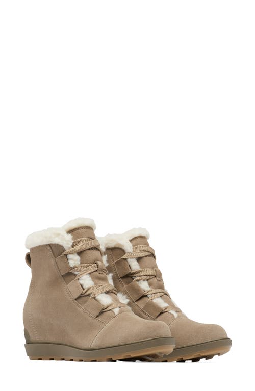 Shop Sorel Evie Ii Cozy Waterproof Wedge Bootie In Omega Taupe/wet Sand