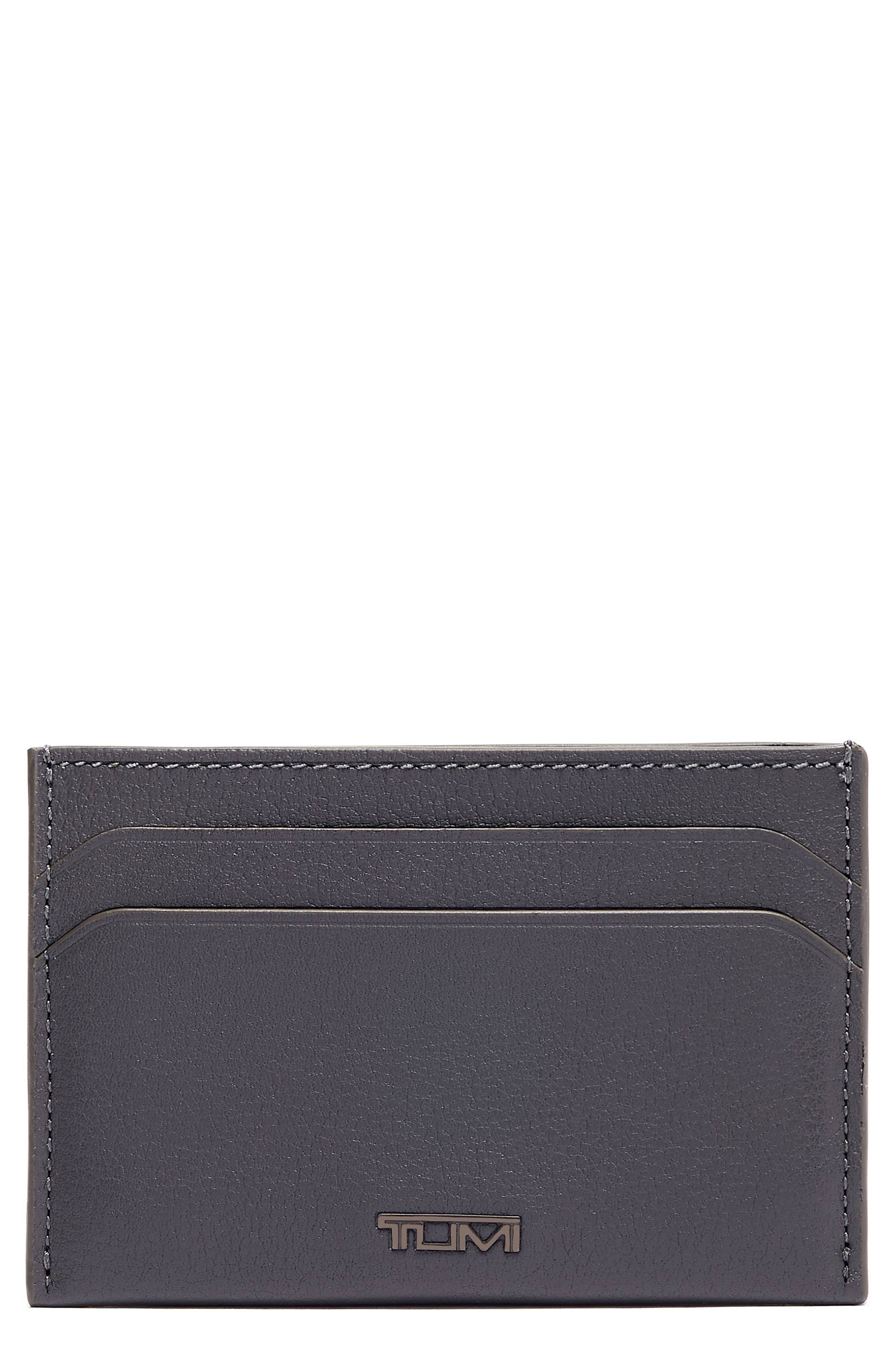 tumi leather wallet