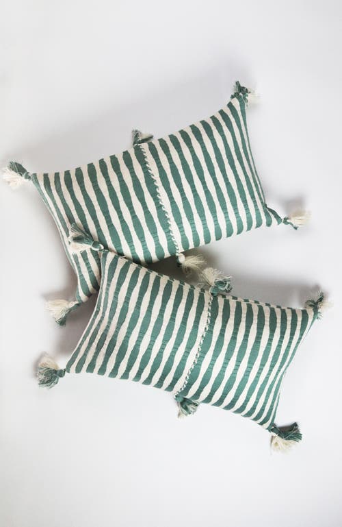 ARCHIVE NEW YORK ARCHIVE NEW YORK ANTIGUA CLASSIC STRIPED HANDWOVEN COTTON THROW PILLOW 