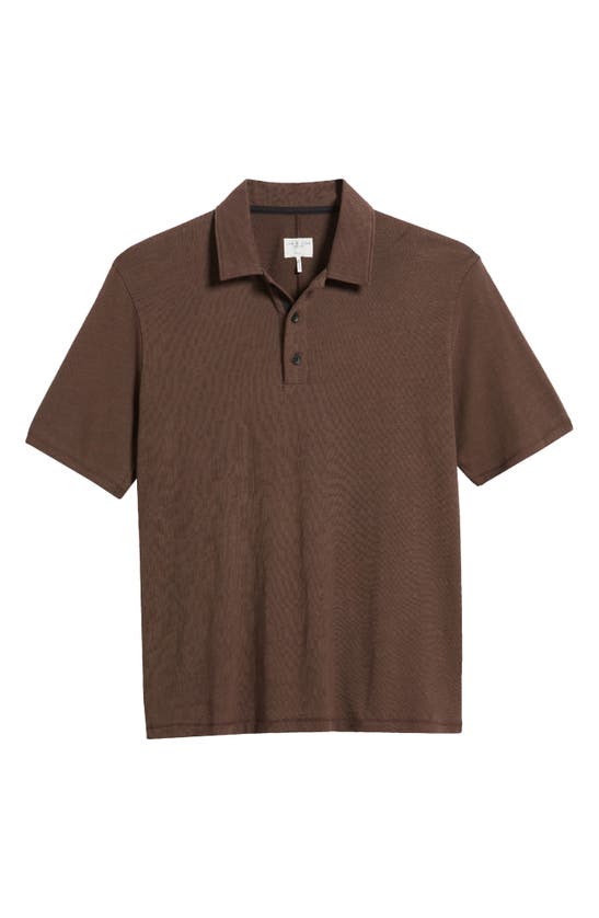 Shop Rag & Bone Classic Flame Polo In Washed Brown