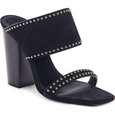 Saint Laurent Oak Double Band Mule Sandal, Black