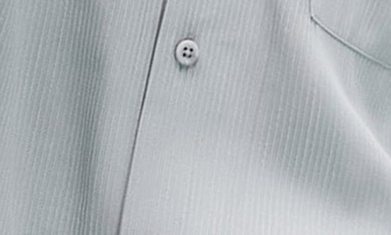 Shop Topman Textured Revere Collar Button-up Shirt In Light Green