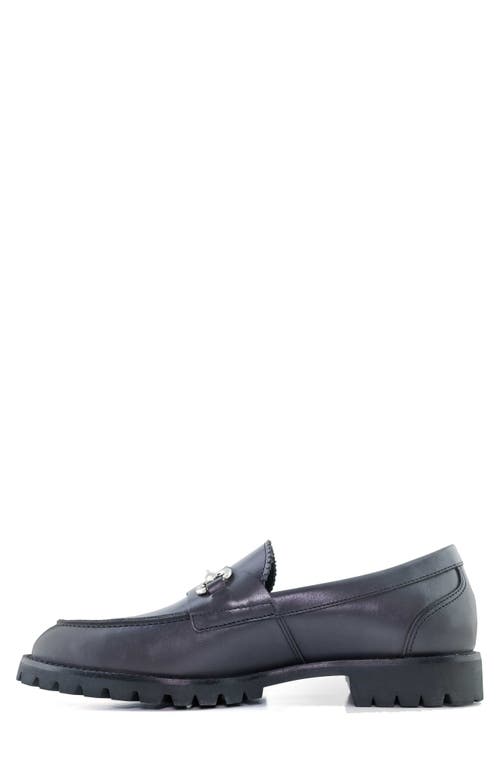 Shop Marc Joseph New York Wall St. 3.0 Lugged Bit Loafer In Charcoal