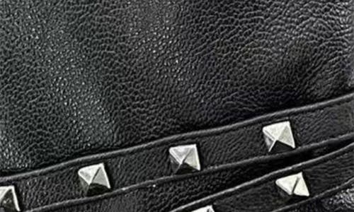 Marcus Adler Studded Leather Gloves In Black