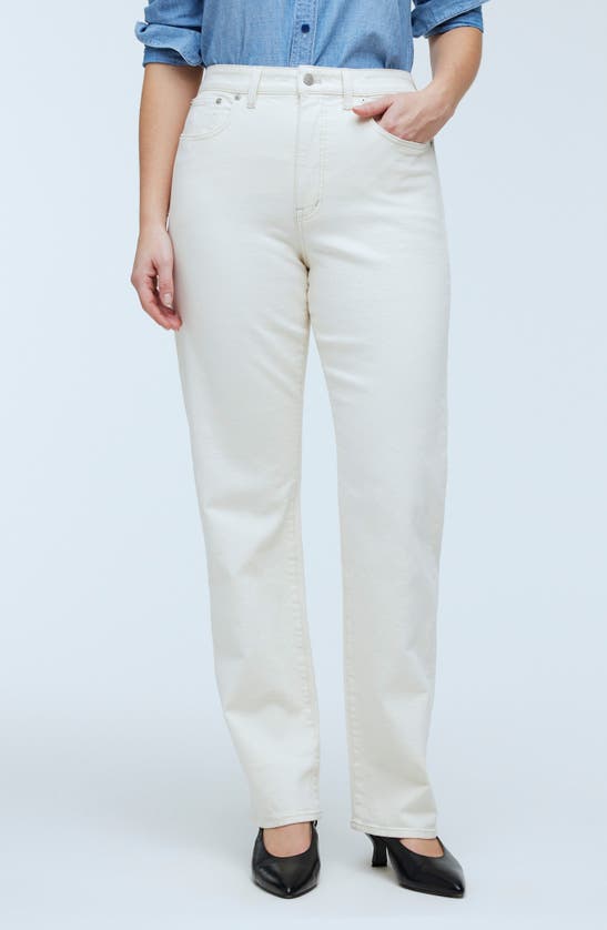 Madewell The Curvy '90s Straight Leg Jeans In Neutral