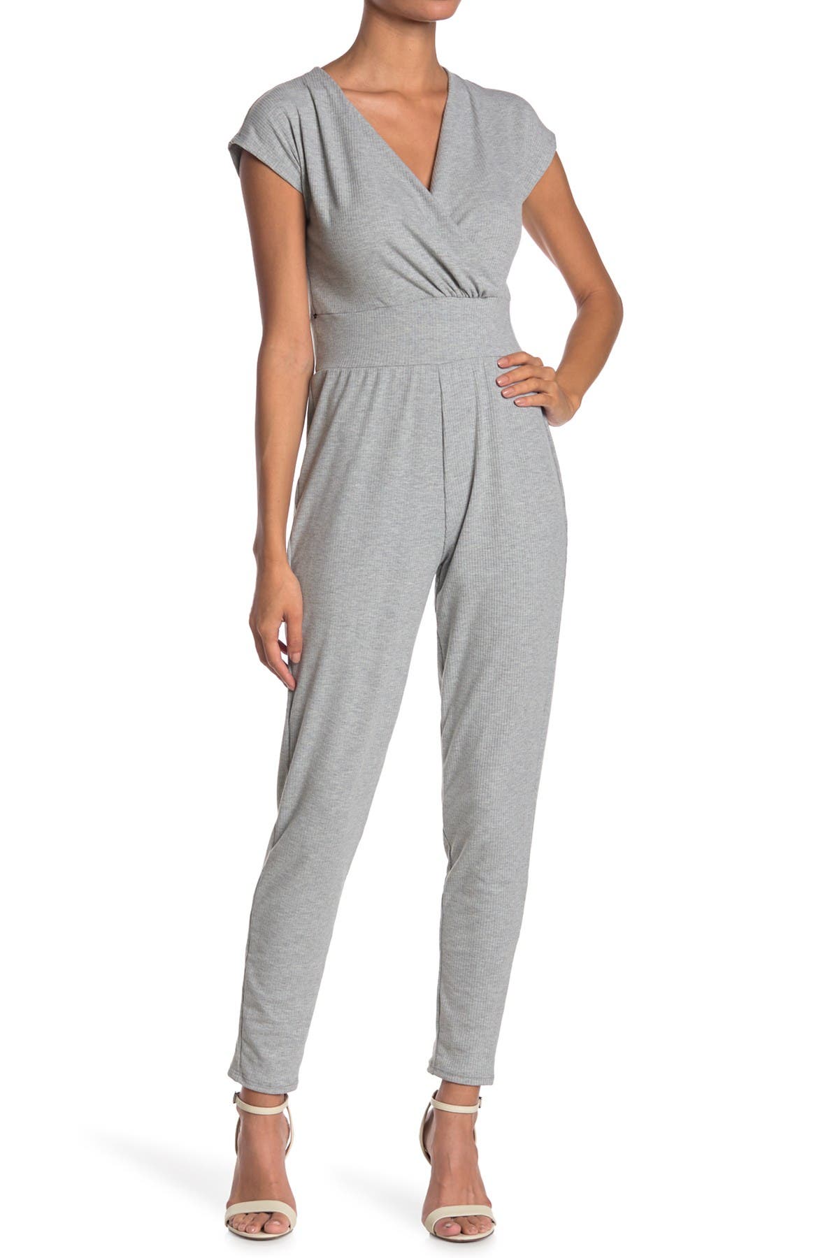 short sleeve wrap jumpsuit