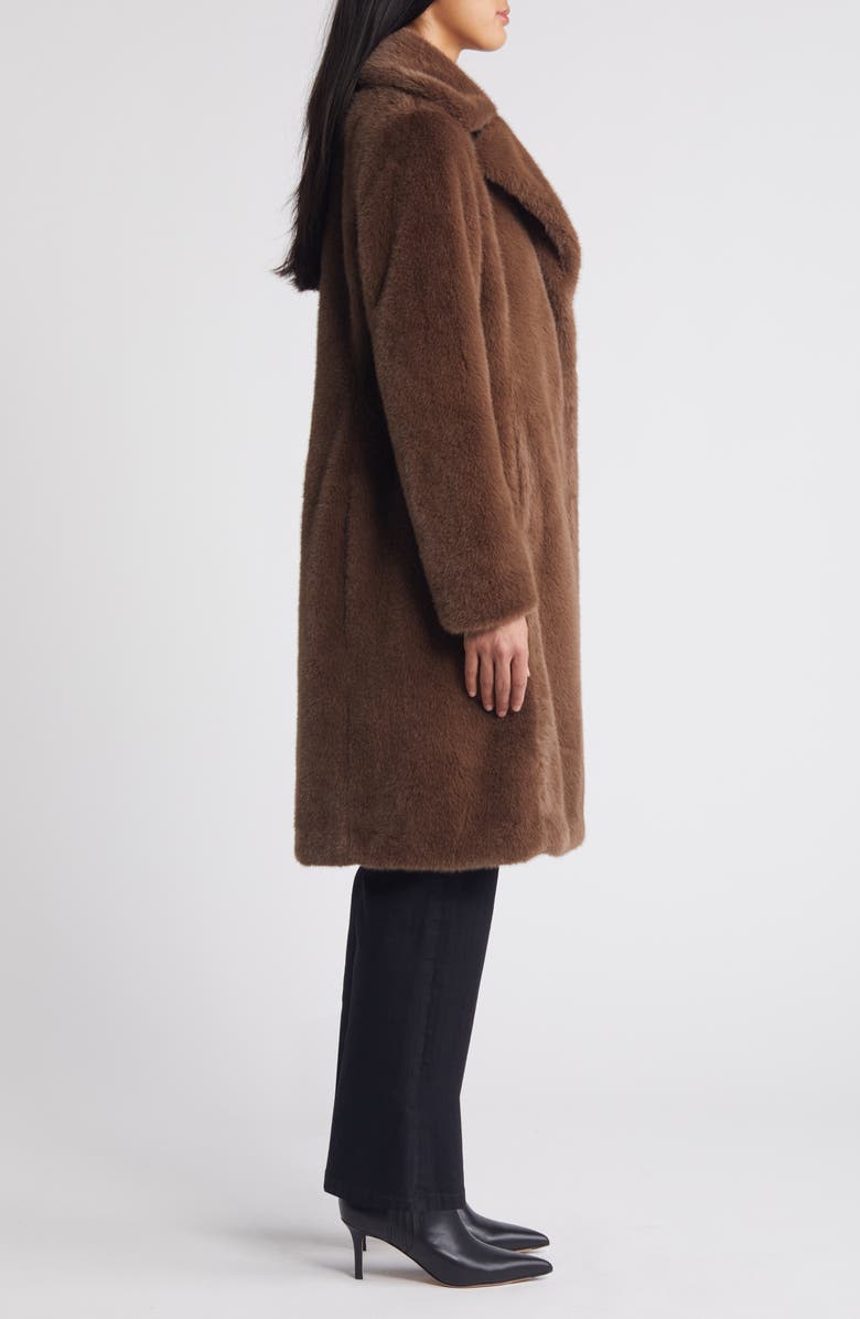 Via Spiga Reefer Longline Faux Fur Coat Nordstrom