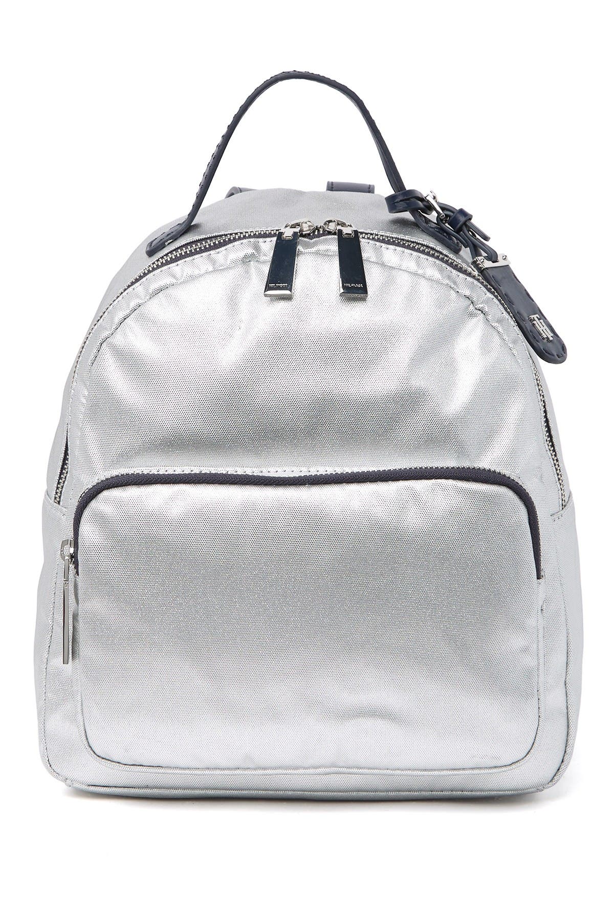 tommy hilfiger silver backpack