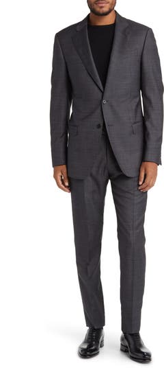 Emporio Armani Tonal Screen G Line Virgin Wool Suit Nordstrom