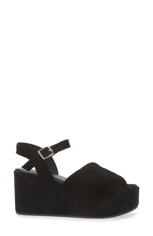 Cordani Jenna Platform Wedge Sandal In Crosta Nero